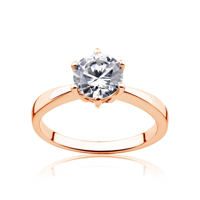 SAVICKI eljegyzési gyűrű: rózsaarany és gyémánt