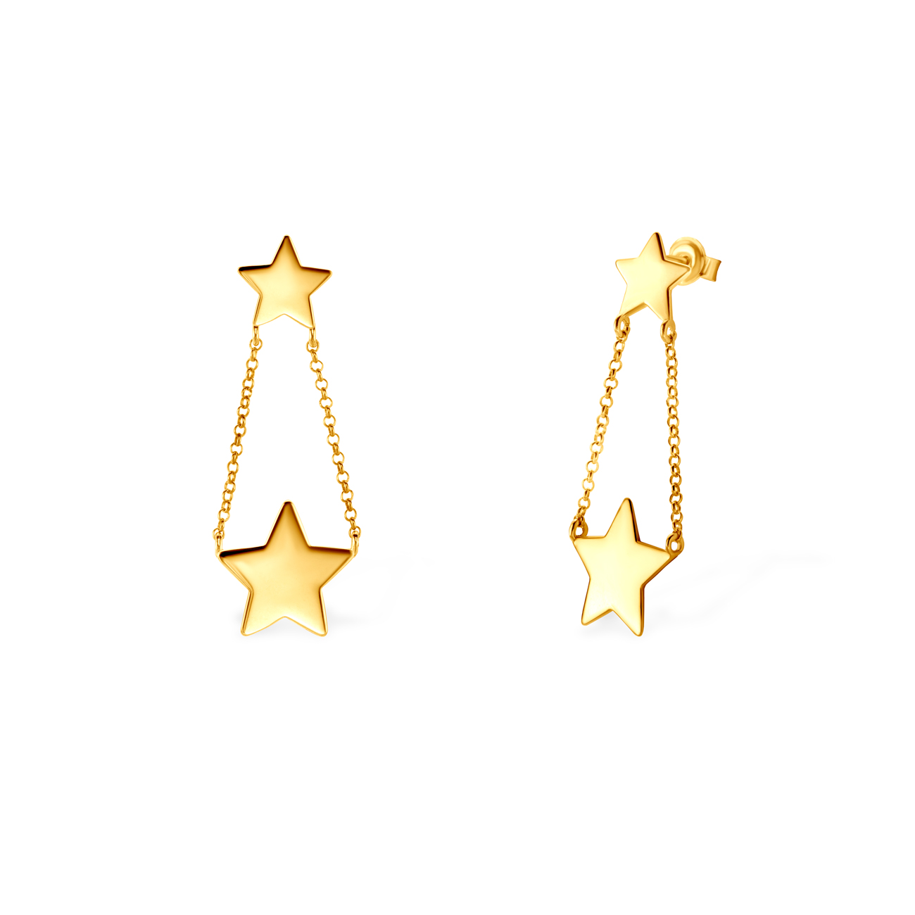 SAVICKI star earrings: gold-plated silver