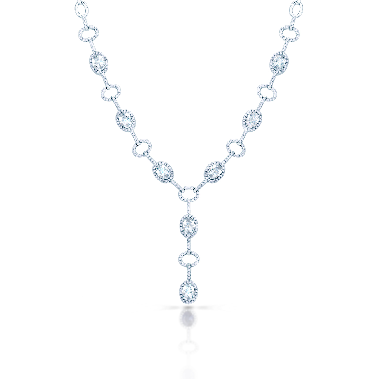 Кольє Swan Lake: біле золото, діаманти