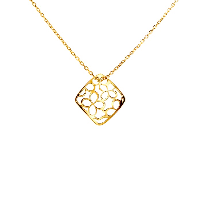 Colier cu pandantiv SAVICKI: argint placat cu aur