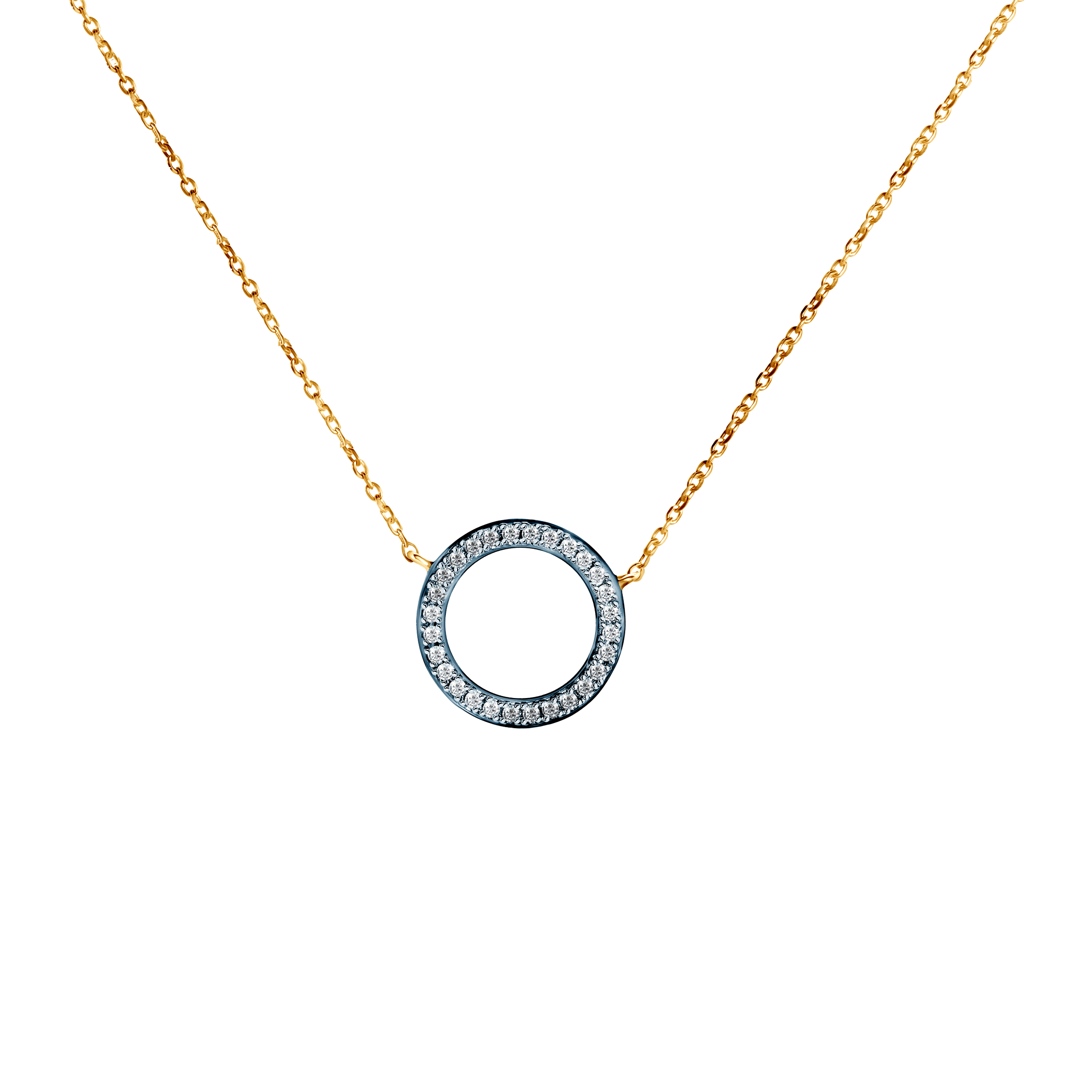 Colier cerc SAVICKI: aur, diamante