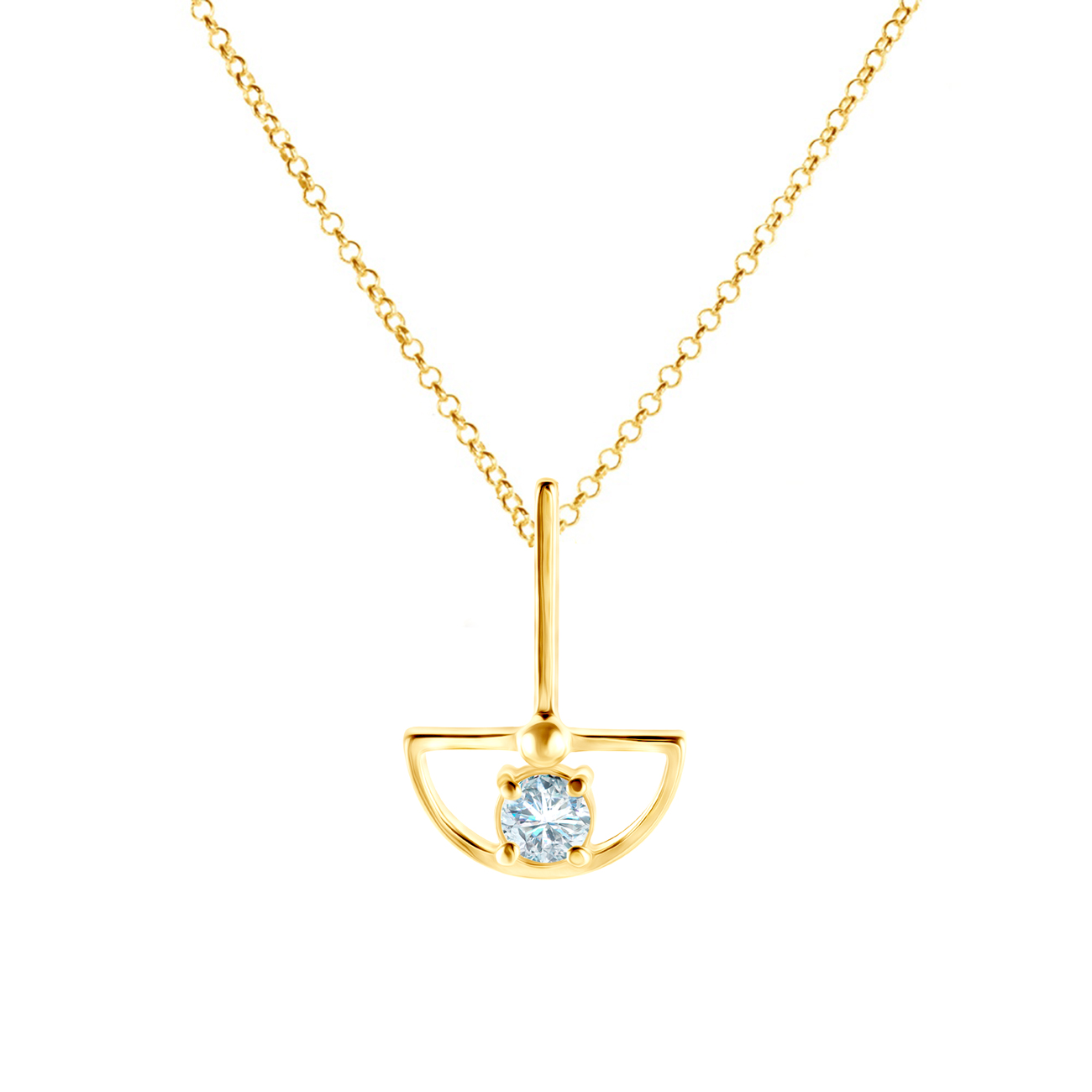 SAVICKI necklace: gold-plated silver, cubic zirconia