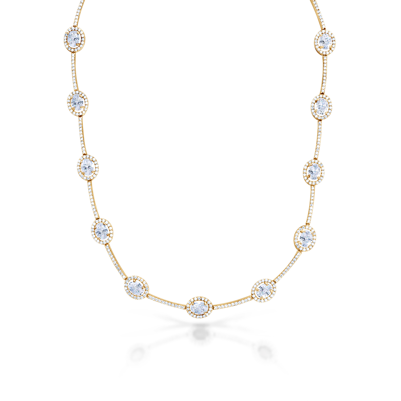 Κολιέ SAVICKI με Λίμνη των Κύκνων: χρυσό, διαμάντια