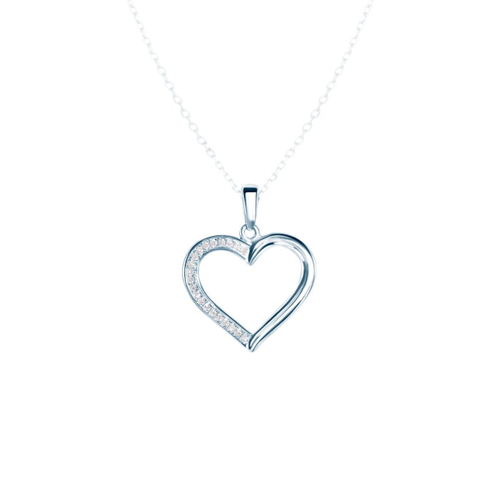 SAVICKI szívecskés medál: fehérarany és gyémántok