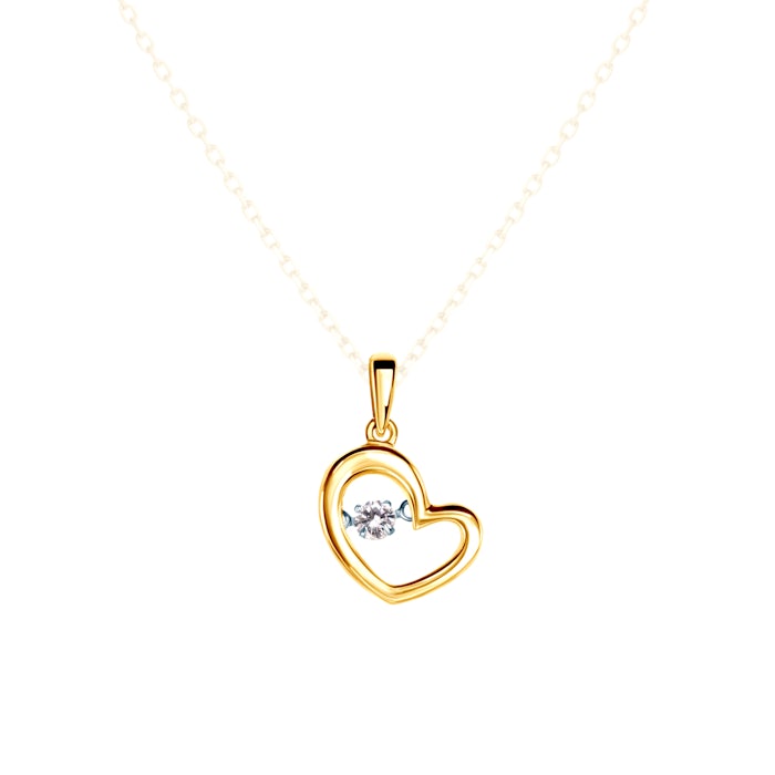 SAVICKI szívecskés medál: arany és gyémánt