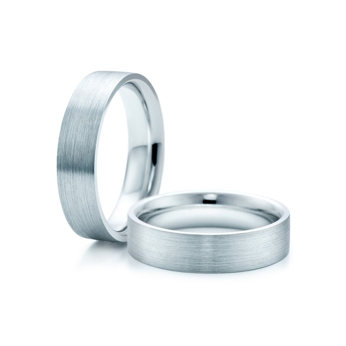 Esküvői karikagyűrűk: platina, lapos, 5 mm