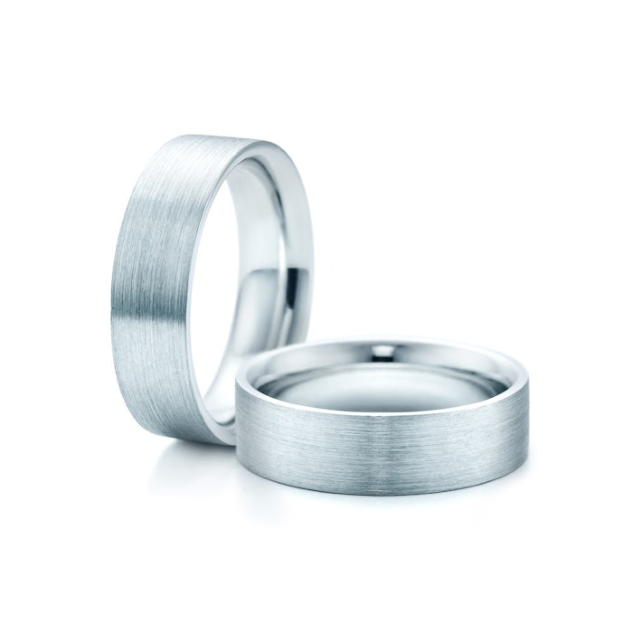 Esküvői karikagyűrűk: platina, lapos, 6 mm