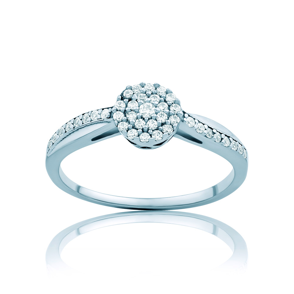 SAVICKI eljegyzési gyűrű: fehérarany és gyémántok