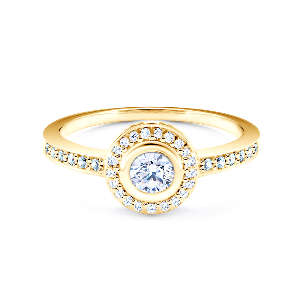 Каблучка для заручин SAVICKI: золото, діаманти