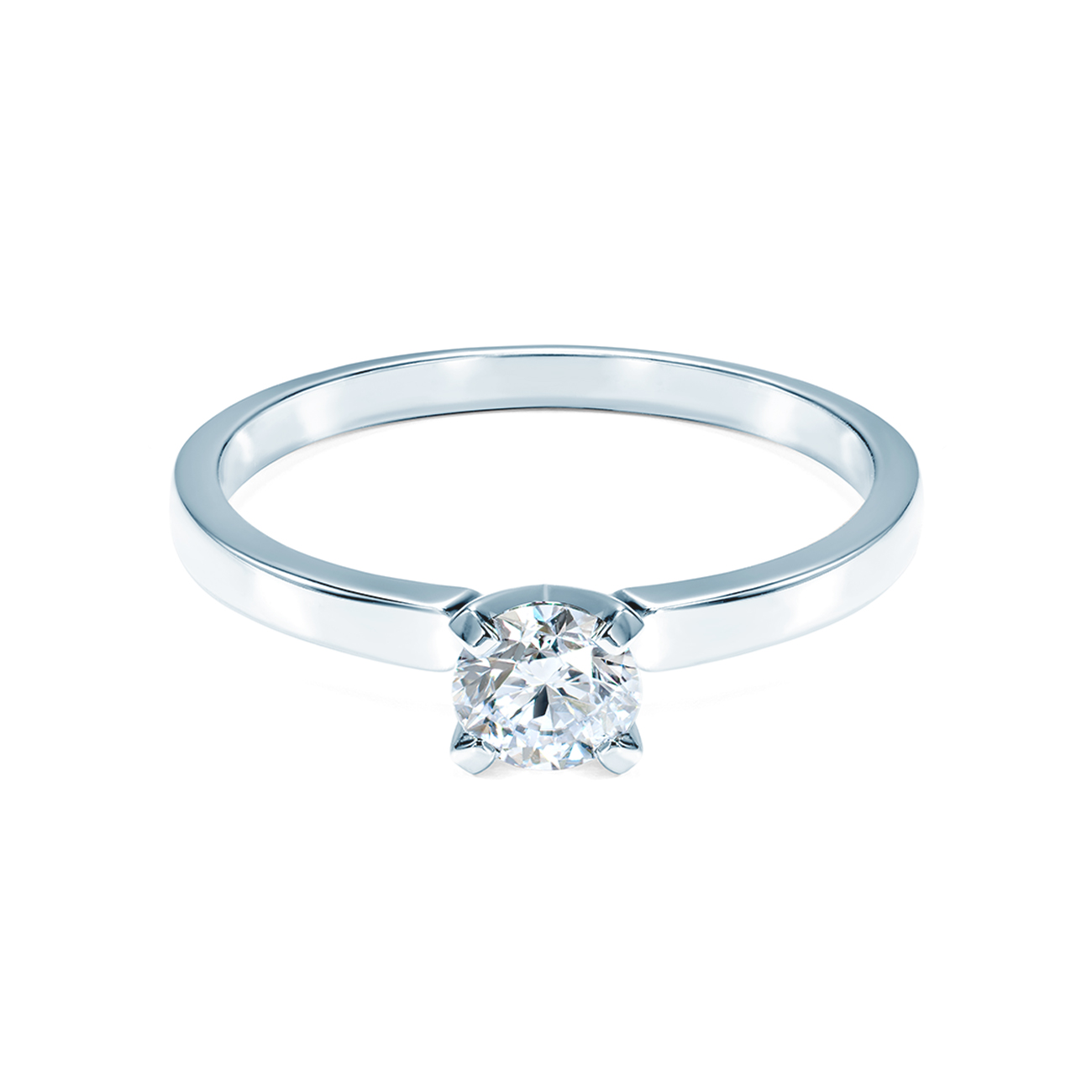 Δαχτυλίδι Αρραβώνων μονόπετρο: λευκόχρυσο, διαμάντι