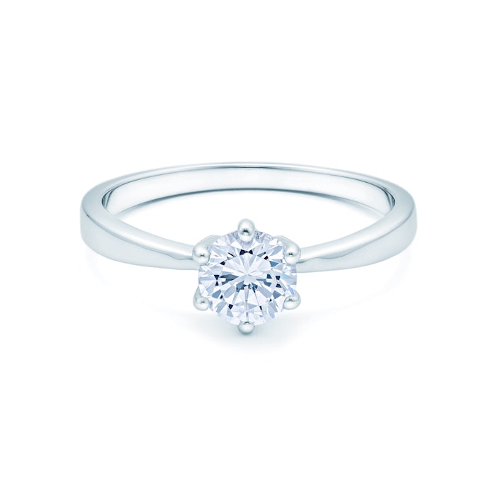 Δαχτυλίδι Αρραβώνων μονόπετρο: λευκόχρυσο, διαμάντι