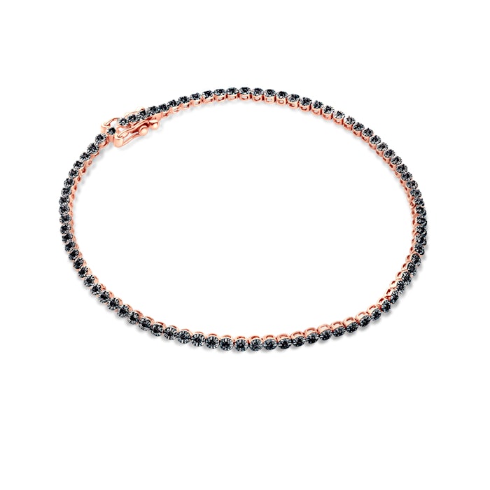 SAVICKI karkötő: rózsaarany fekete gyémántokkal
