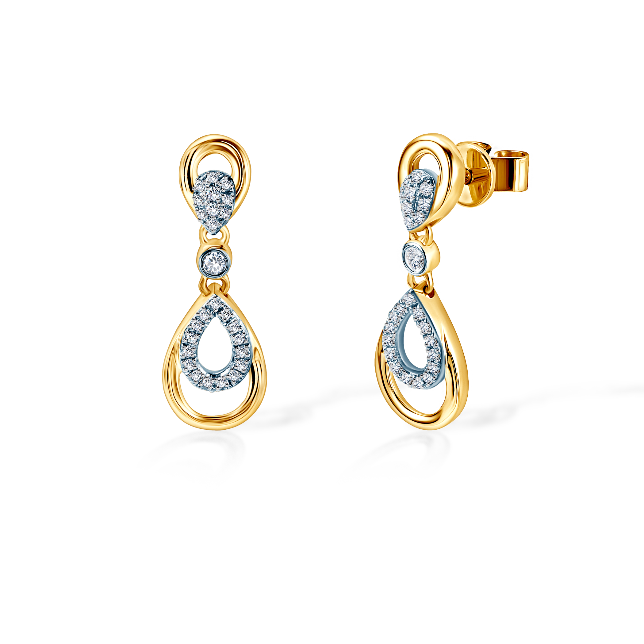 Σκουλαρίκια SAVICKI: χρυσό, διαμάντια