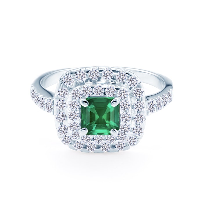 SAVICKI gyűrű: fehérarany és smaragd