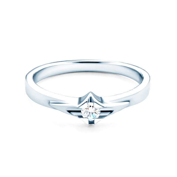 SAVICKI eljegyzési gyűrű: fehérarany és gyémánt