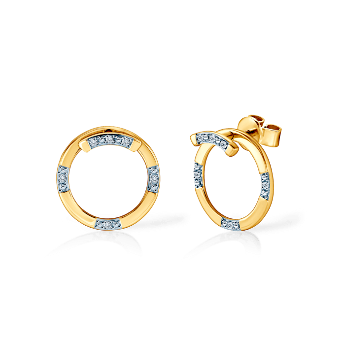 SAVICKI karikás fülbevaló: arany és gyémántok