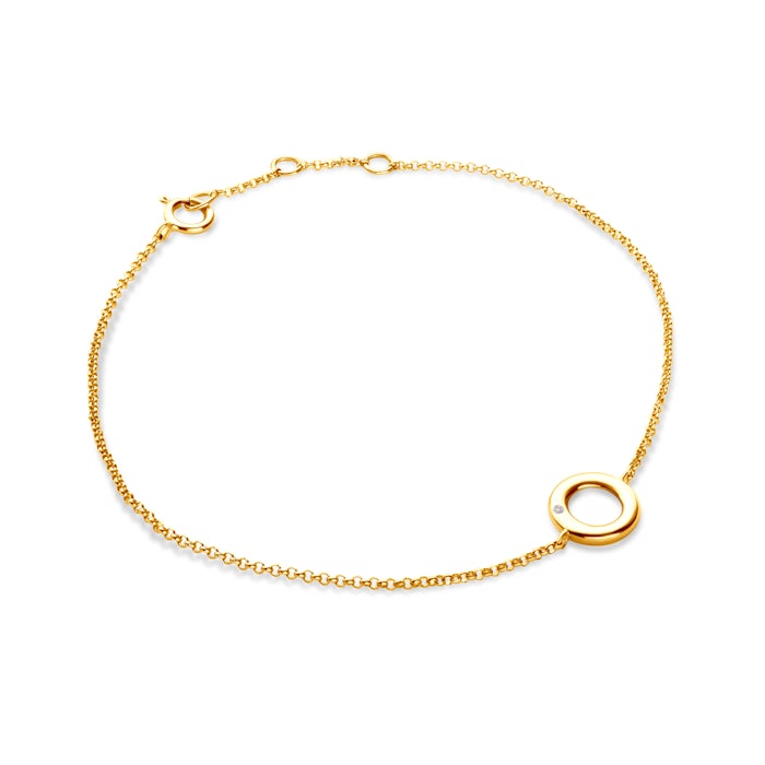 SAVICKI karikás karkötő: arany és gyémánt