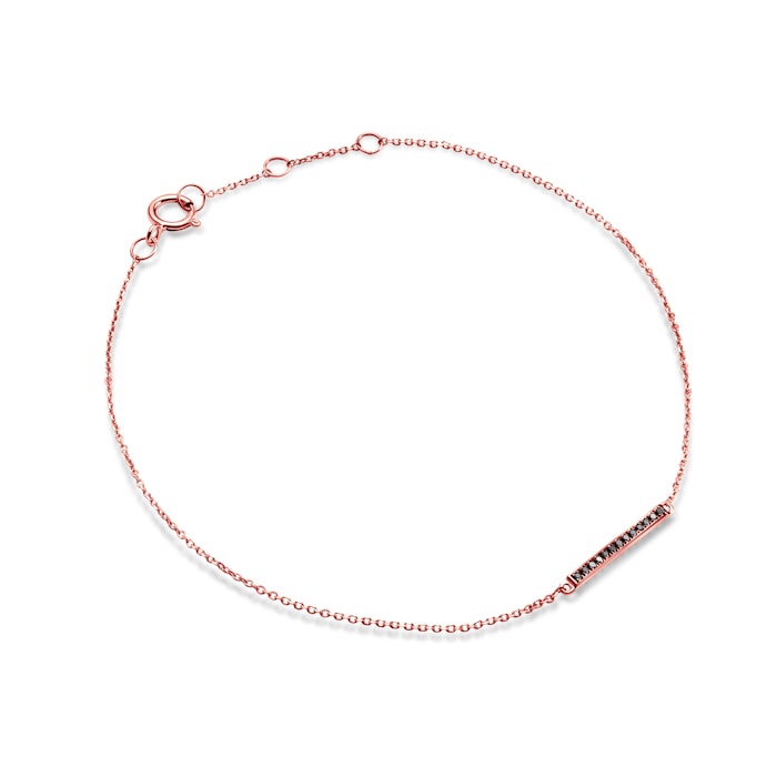 SAVICKI karkötő: rózsaarany fekete gyémántokkal