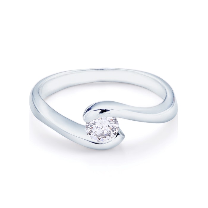 SAVICKI eljegyzési gyűrű: fehérarany és gyémánt