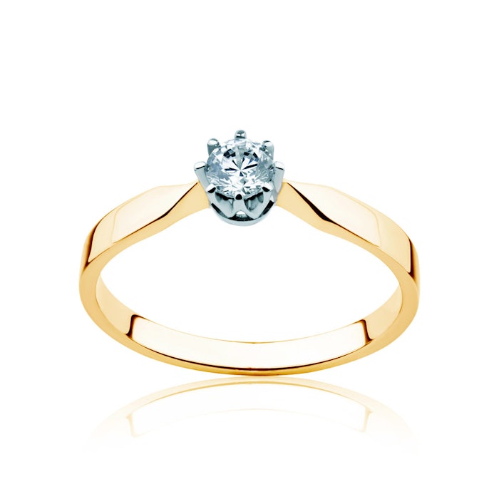 Triumph of Love eljegyzési gyűrű: kétszínű arany és gyémánt