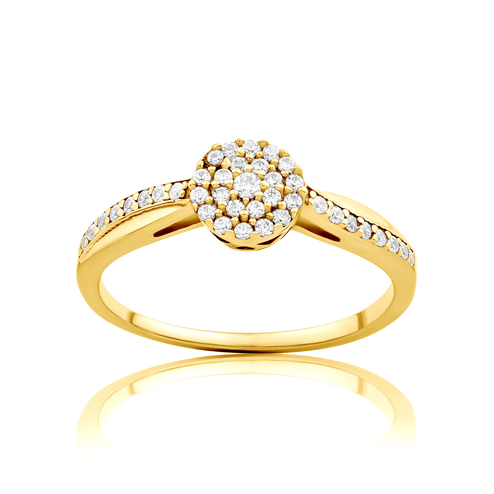 Δαχτυλίδι Αρραβώνων Πλαϊνής Πέτρας: χρυσός, διαμάντια