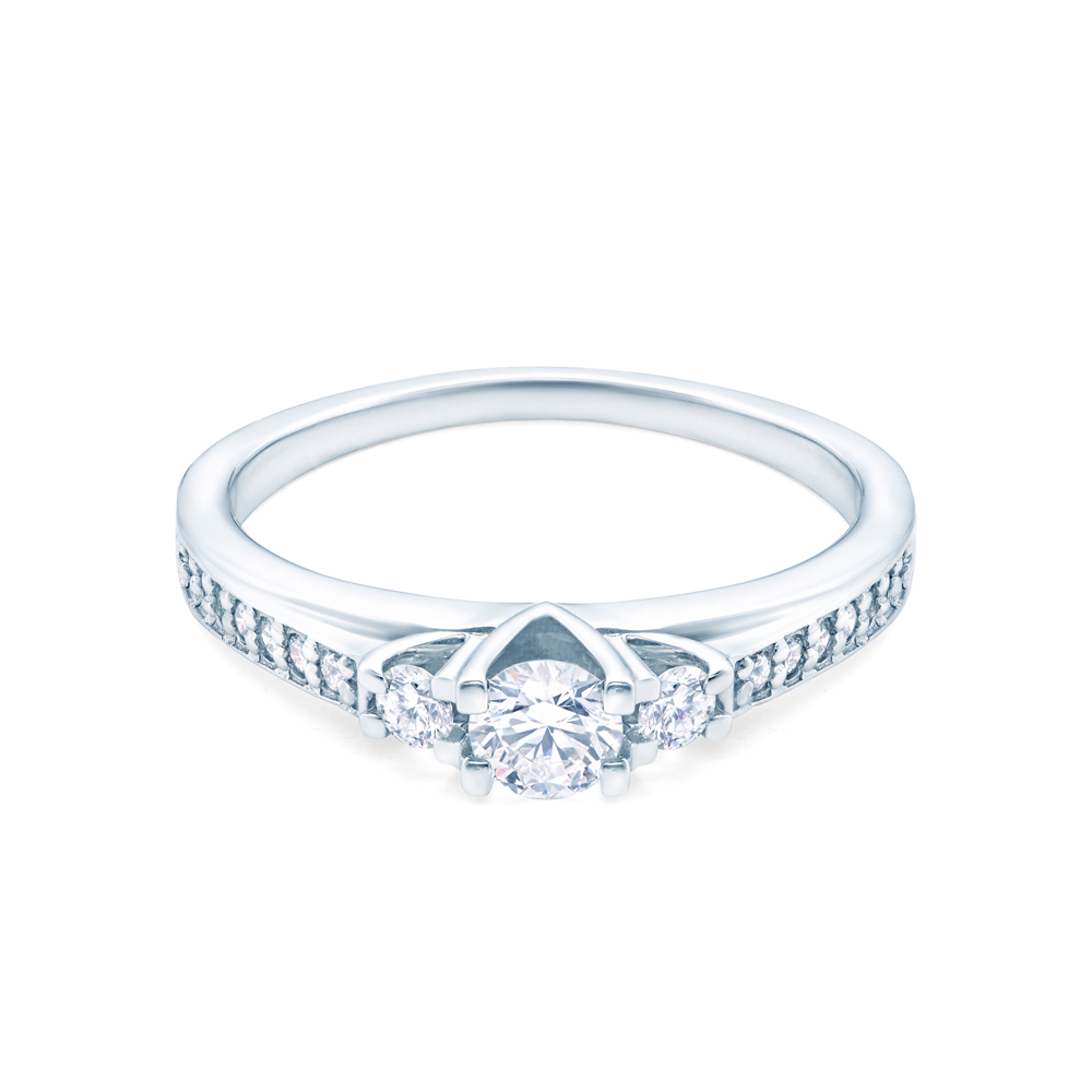 Годежен пръстен SAVICKI: бяло злато, диаманти