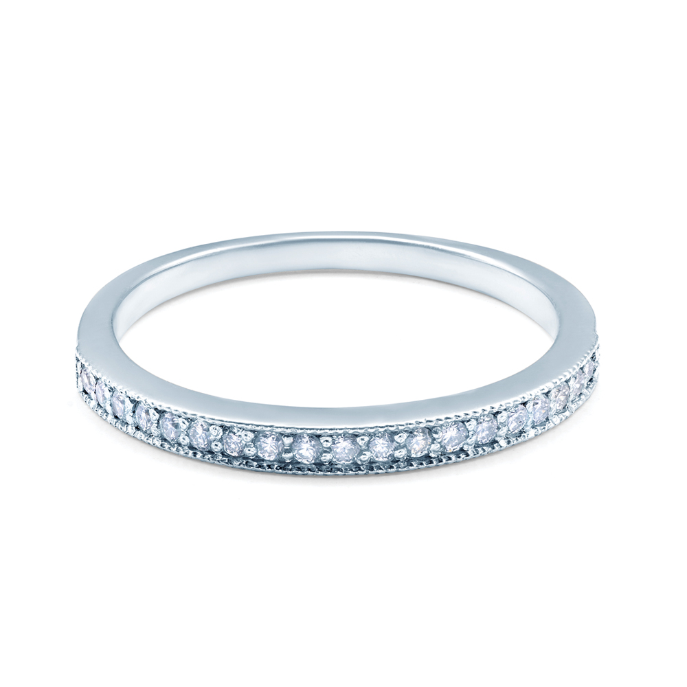 Prsten SAVICKI: bijelo zlato, dijamanti