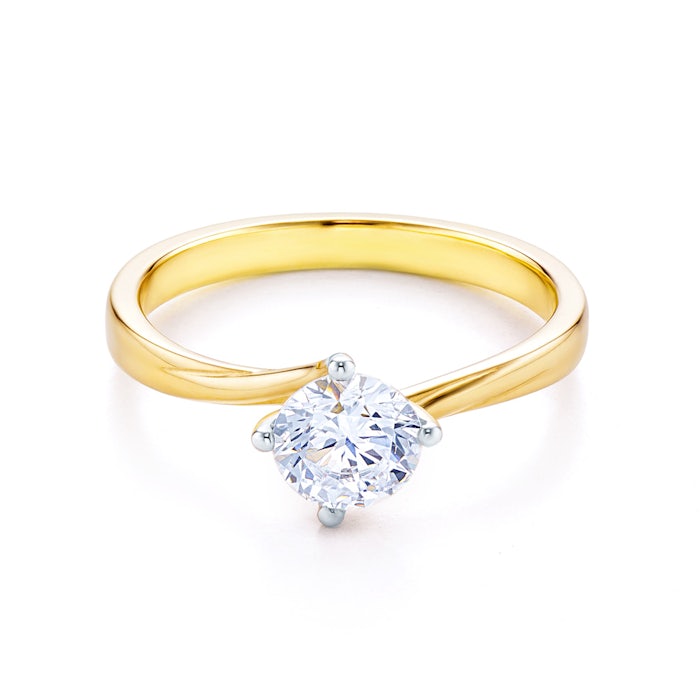 SAVICKI eljegyzési gyűrű: kétszínű arany és cirkónia