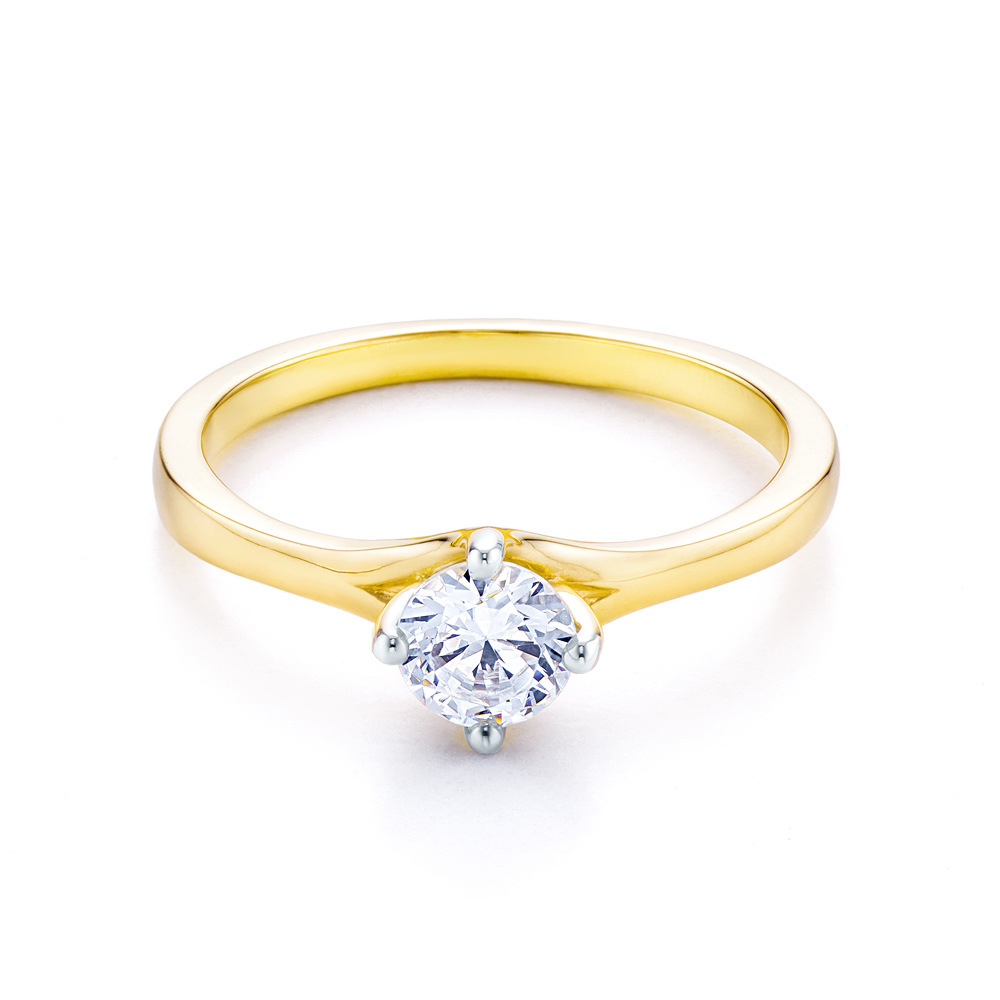 Verlobungsring SAVICKI: Zweifarbiges Gold, mit Zirkonia