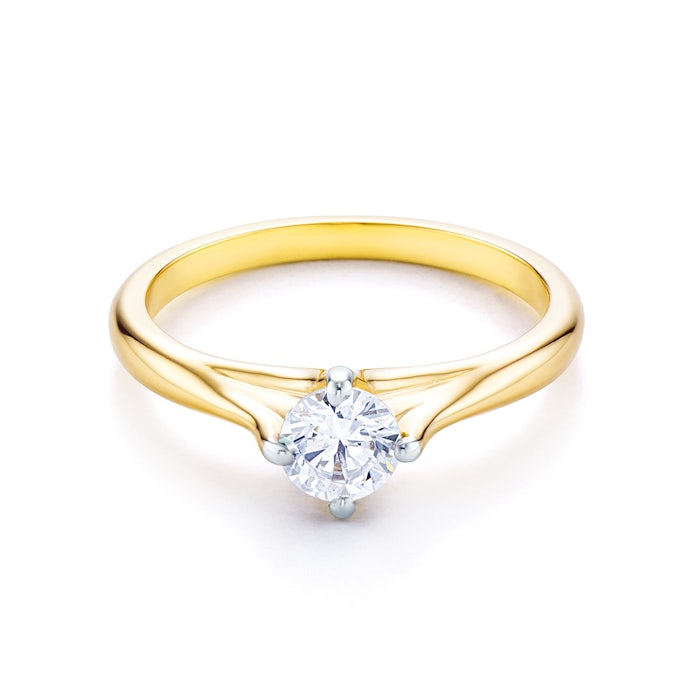 SAVICKI eljegyzési gyűrű: kétszínű arany és cirkónia