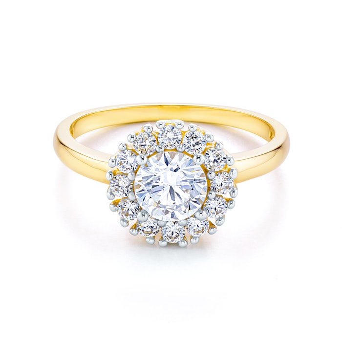 SAVICKI eljegyzési gyűrű: kétszínű arany és cirkónia