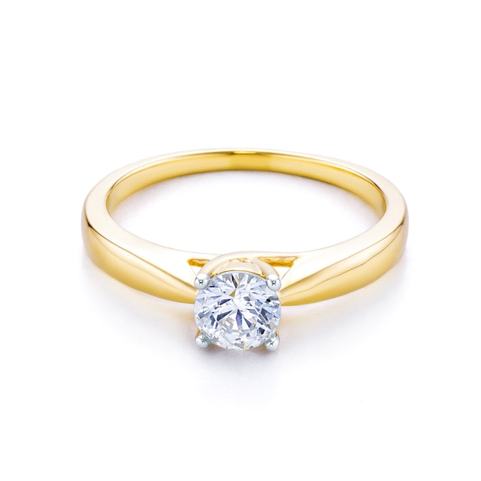 SAVICKI eljegyzési gyűrű: kétszínű arany és cirkónia