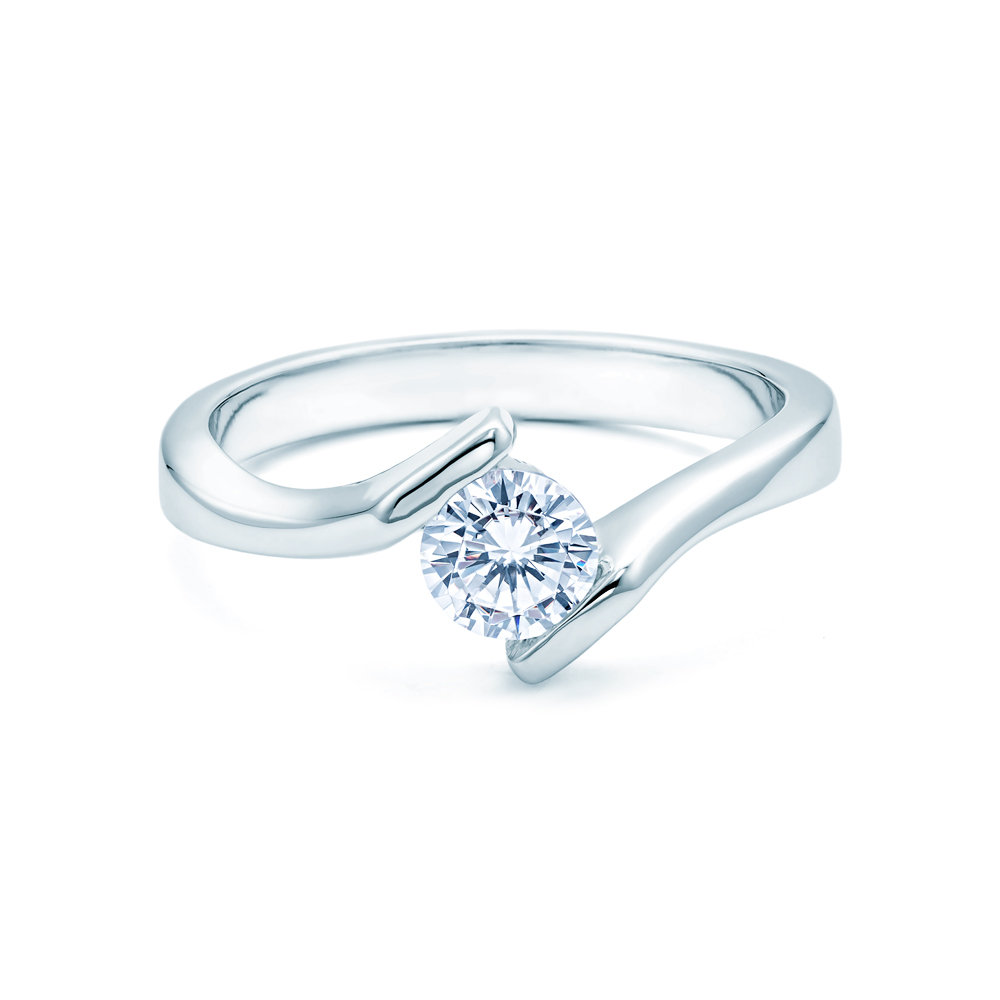 Годежен пръстен SAVICKI: бяло злато, диамант