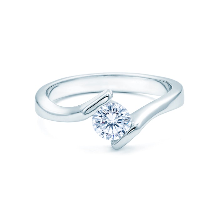 Годежен пръстен SAVICKI: бяло злато, диамант