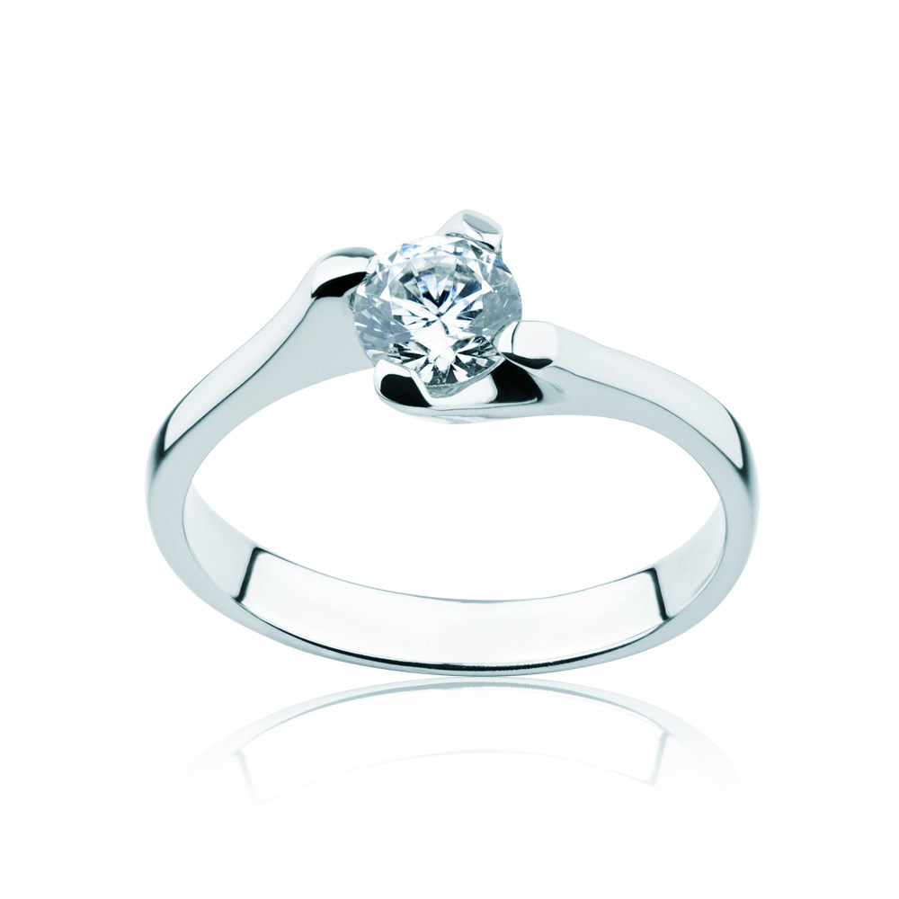 Verlobungsring Savicki: Weißgold, Diamant
