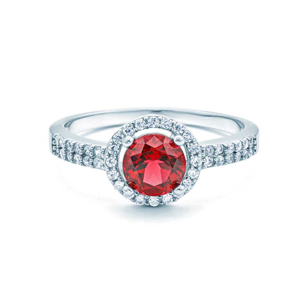 Δαχτυλίδι Red Passion: λευκός χρυσός, ρουμπίνι