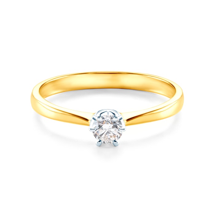 SAVICKI eljegyzési gyűrű: kétszínű arany és gyémánt