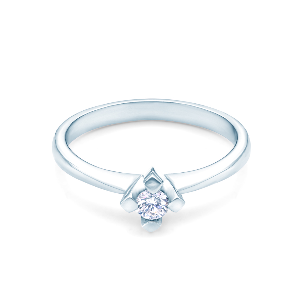 SAVICKI eljegyzési gyűrű: fehérarany és gyémánt