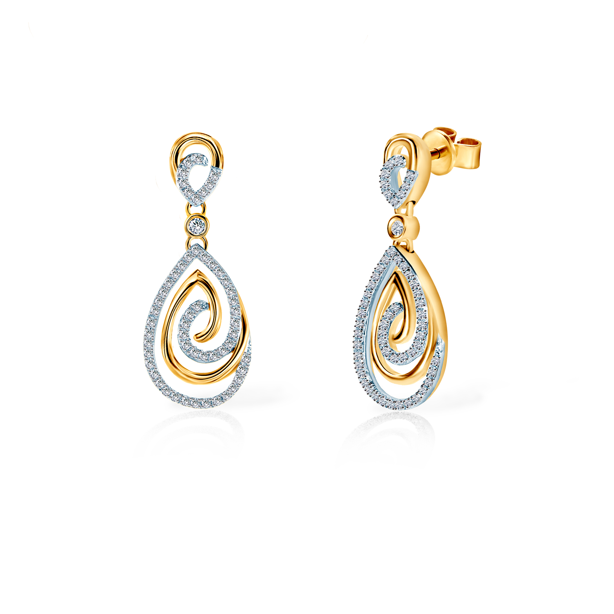 Σκουλαρίκια SAVICKI: χρυσό, διαμάντια