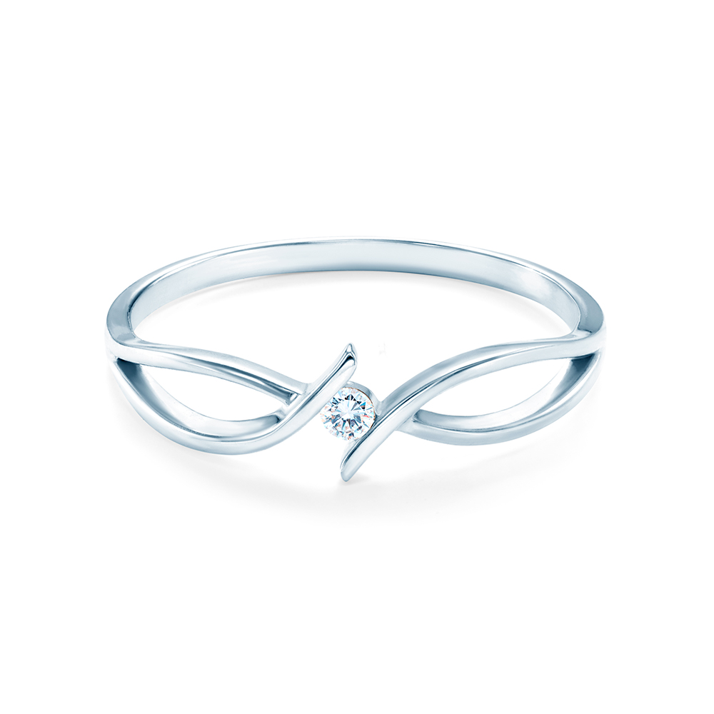 Verlobungsring SAVICKI: Weißgold, Diamant
