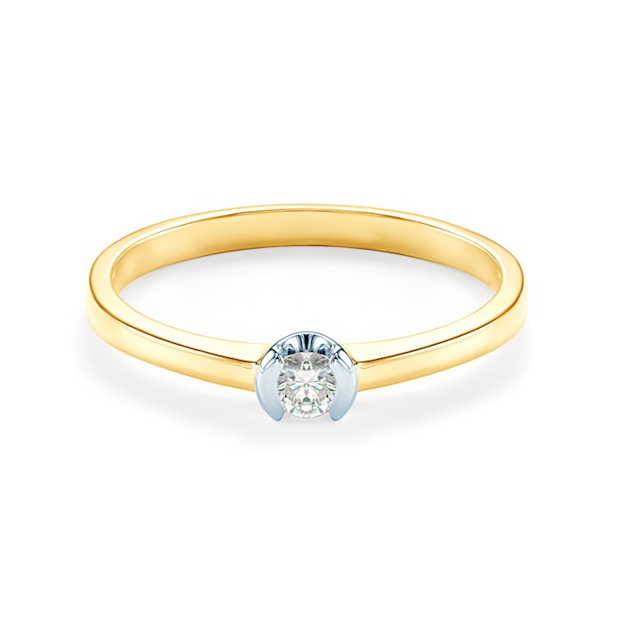 SAVICKI eljegyzési gyűrű: kétszínű arany és gyémánt