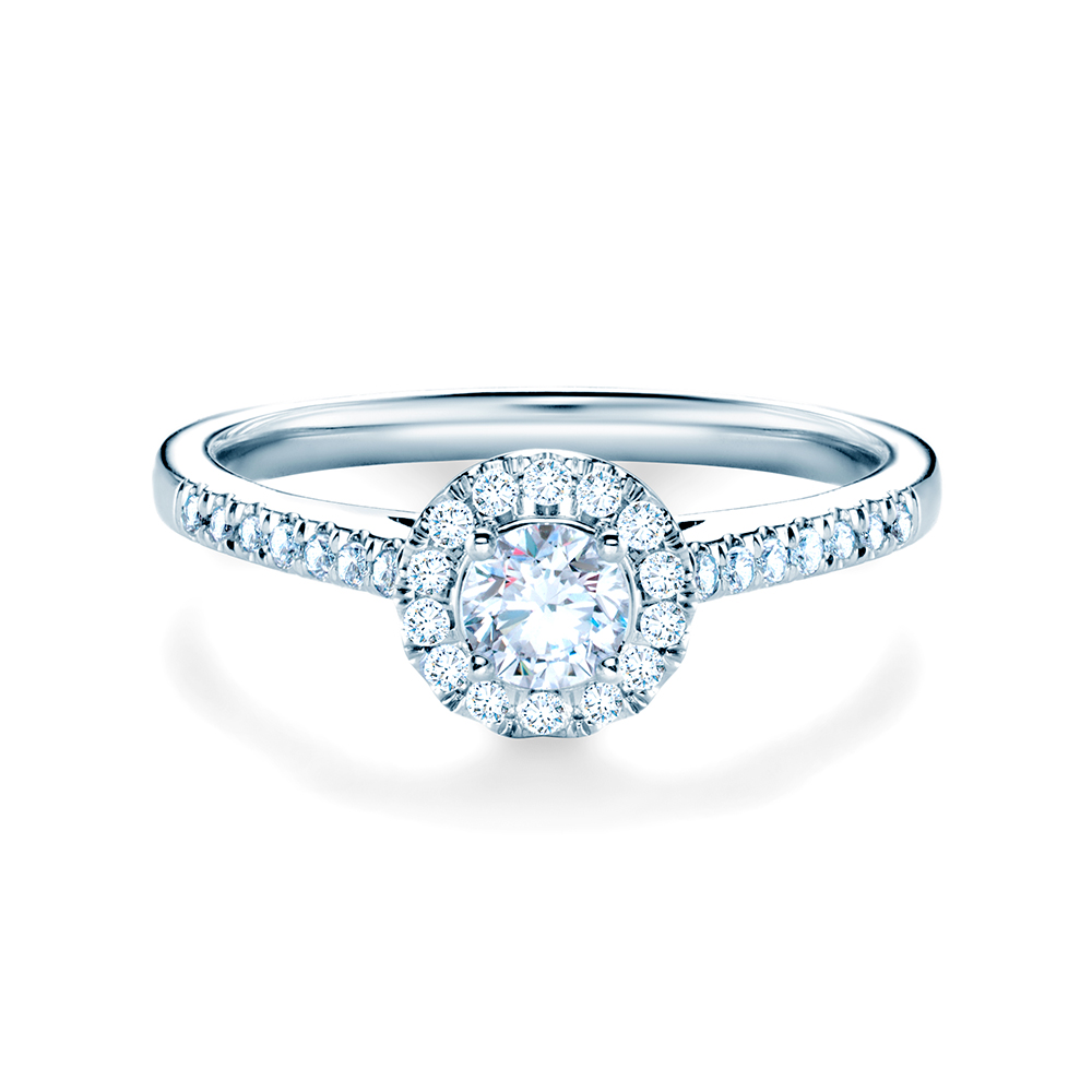 Zaručnički prsten SAVICKI: bijelo zlato, dijamant