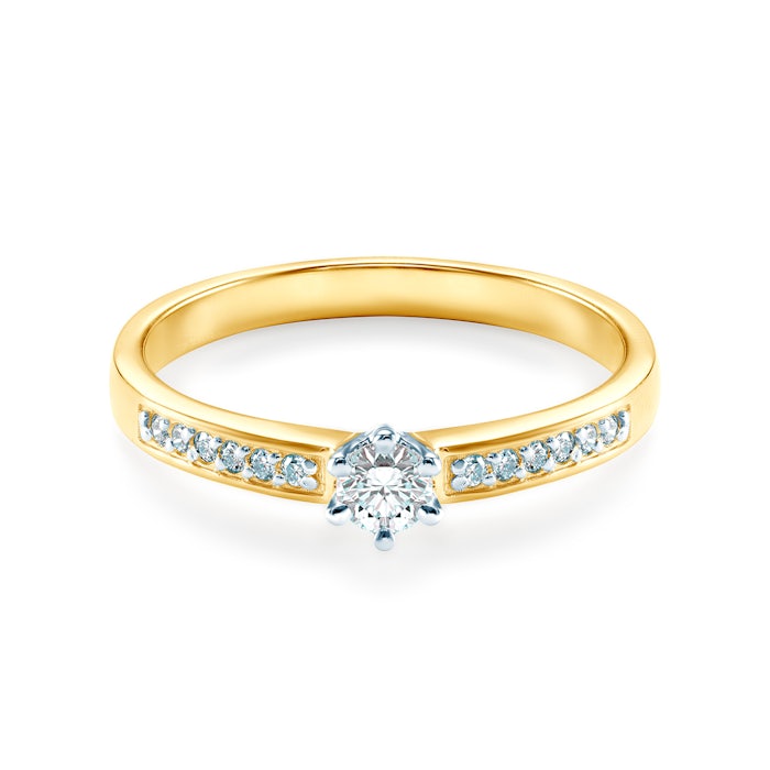 SAVICKI eljegyzési gyűrű: kétszínű arany és gyémánt