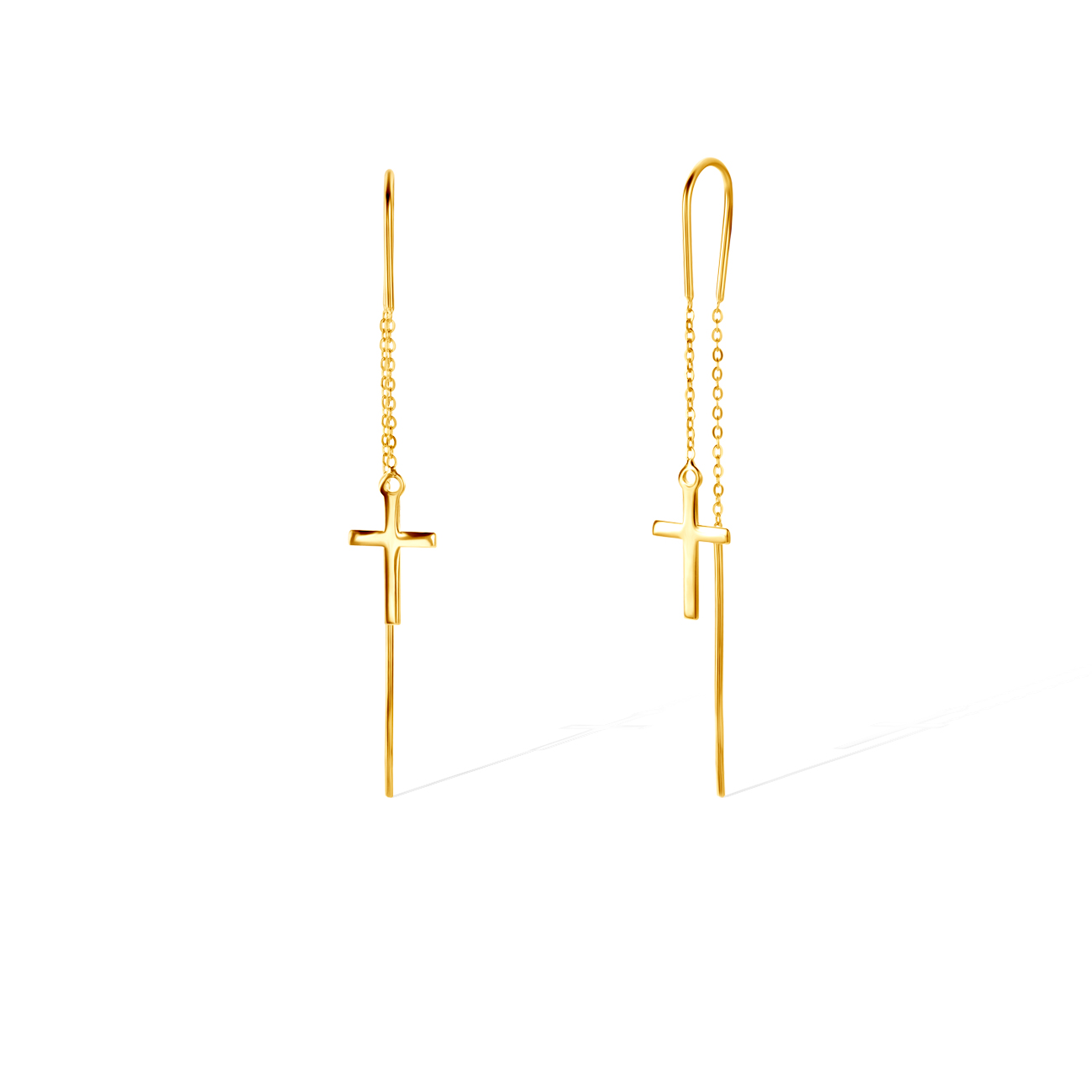 SAVICKI Cross earrings: gold-plated silver