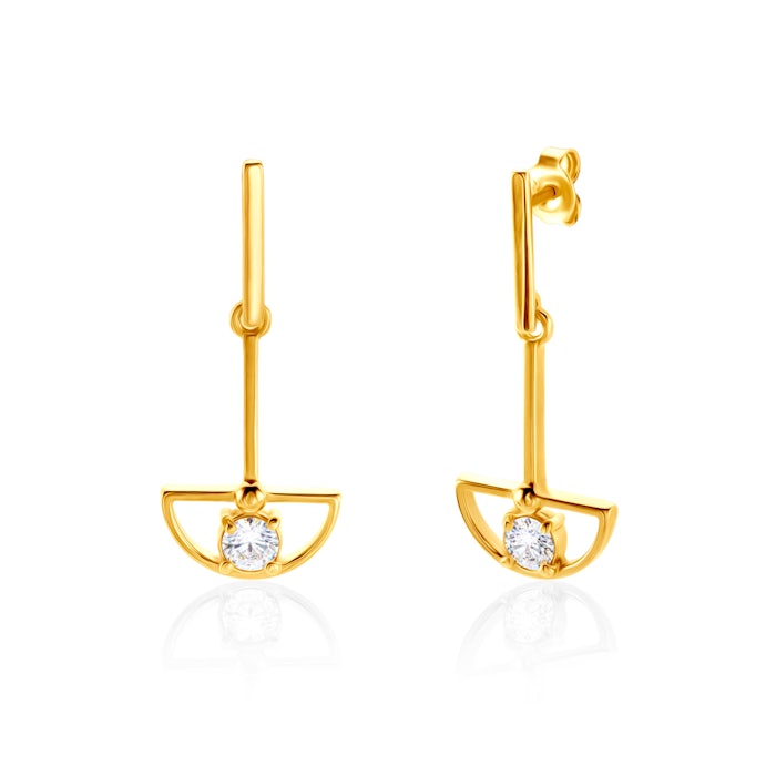 SAVICKI fülbevaló: aranyozott ezüst cirkóniával