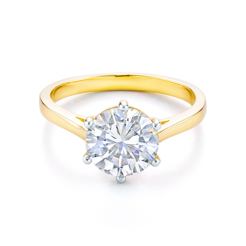 Zaručnički prsten SAVICKI: dvobojno zlato, cirkonij