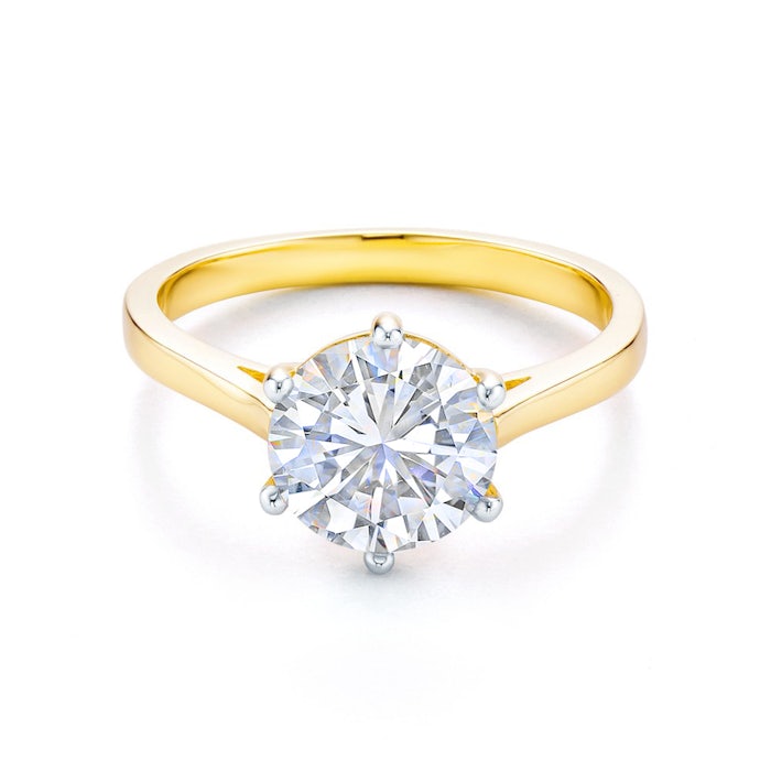 SAVICKI eljegyzési gyűrű: kétszínű arany és cirkónia