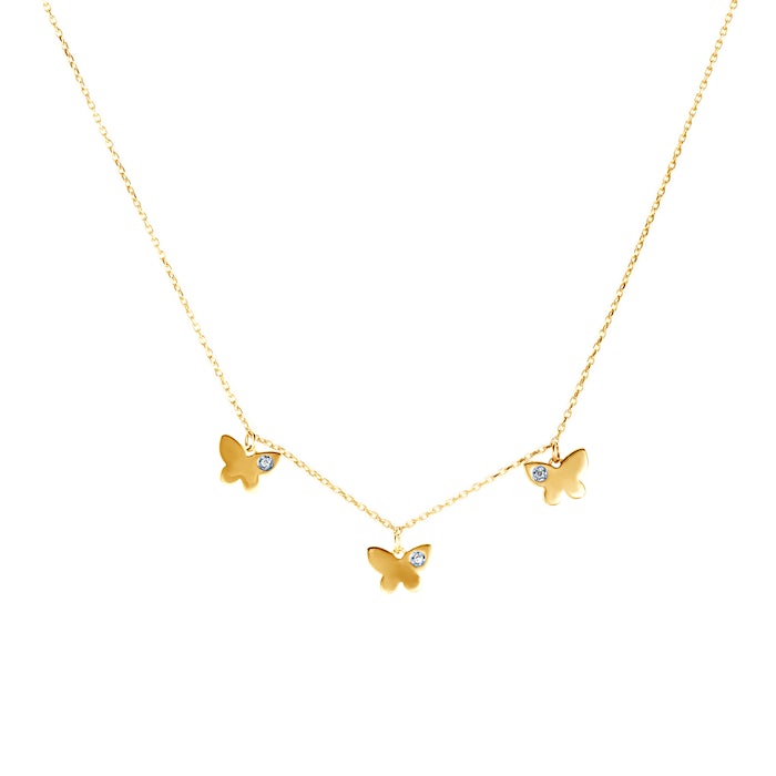 Animals pillangós nyaklánc: arany és gyémántok