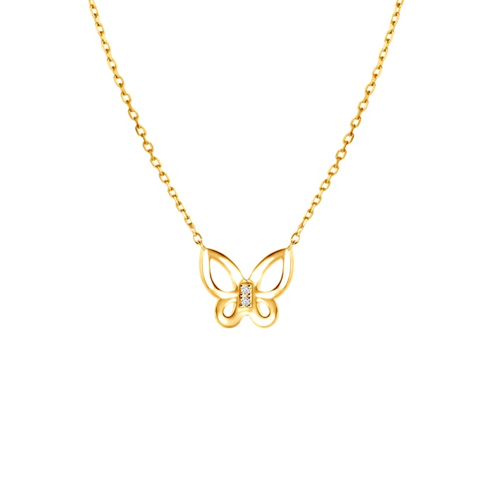 Animals pillangós nyaklánc: arany és gyémántok