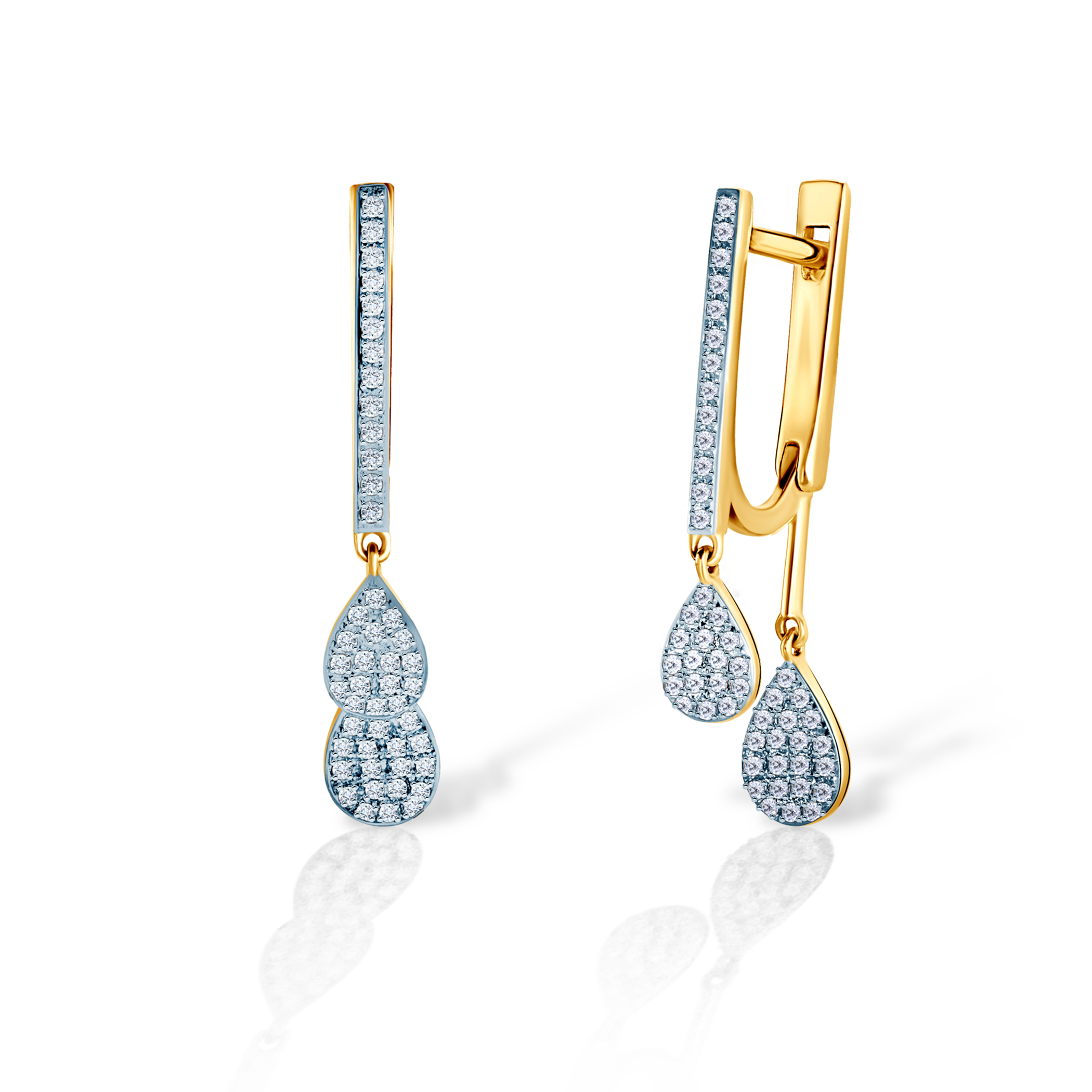 Σκουλαρίκια SAVICKI: χρυσό, διαμάντια